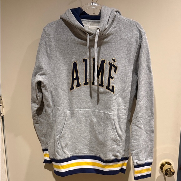 Aime Leon Dore Gray Hoodie with Blue and Yellow Accents M NWOT - Picture 1 of 1